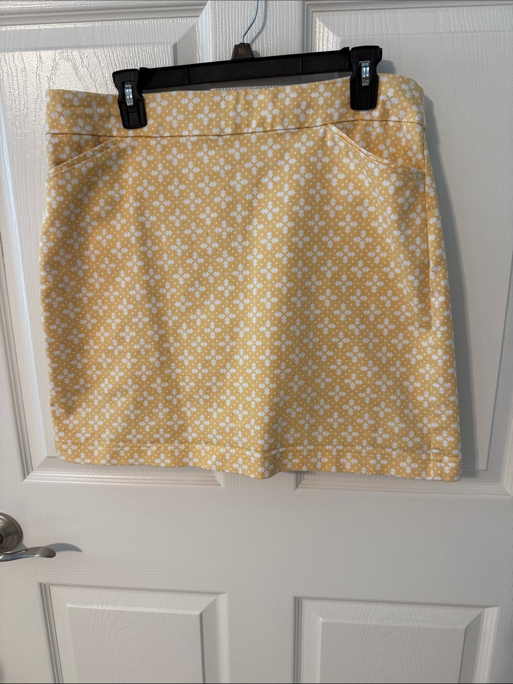 Yellow Floral Print A-Line Skort